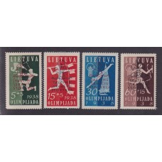 LITUANIA 1938 Yv 365A/D BOY SCOUTS SERIE COMPLETA NUEVA MINT 98 EUROS
